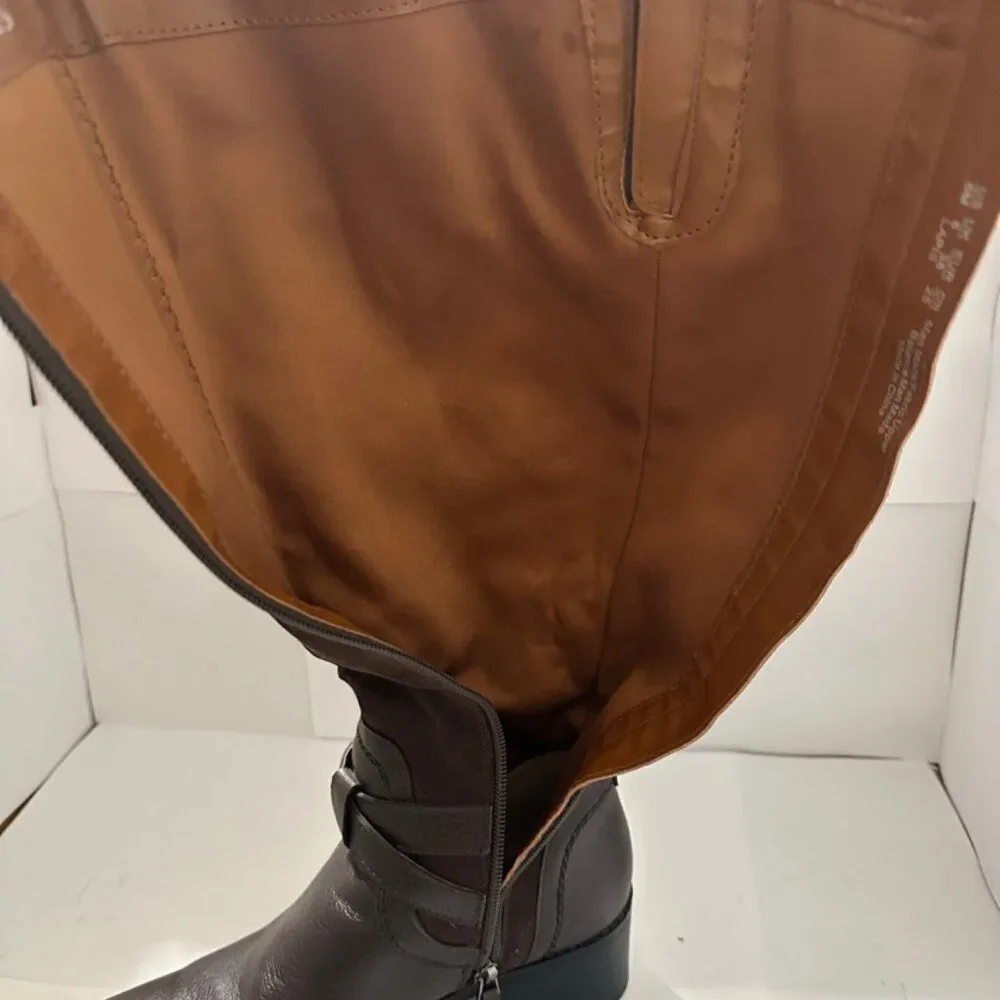 Franco Sarto Leather Knee Boots Size 8 - Picture 6 of 13